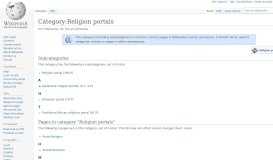 
							         Category:Religion portals - Wikipedia								  
							    