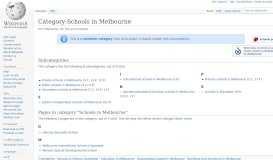 
							         Category:Schools in Melbourne - Wikipedia								  
							    