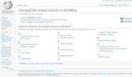 
							         Category:Secondary schools in Aberdeen - Wikipedia								  
							    