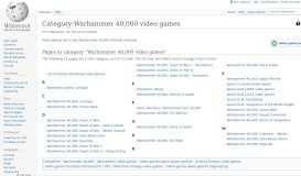 
							         Category:Warhammer 40,000 video games - Wikipedia								  
							    