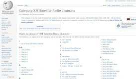
							         Category:XM Satellite Radio channels - Wikipedia								  
							    