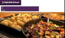 
							         Catering Information | Highcliffe School								  
							    