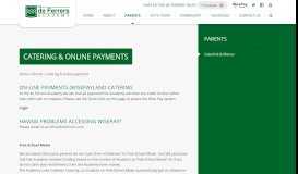
							         Catering & online payments - The de Ferrers Academy								  
							    