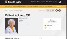 
							         Catherine Jones, MD - MU Health Care								  
							    