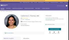 
							         Catherine S. Thomas, MD | Northwestern Medicine								  
							    