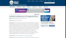 
							         Catholic Archdiocese of Chicago Archives | Society of American ...								  
							    