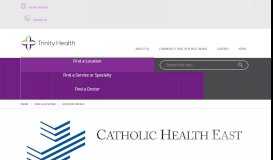 
							         Catholic Health, Buffalo, NY - Trinity Health, Livonia, Michigan (MI)								  
							    