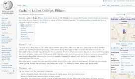 
							         Catholic Ladies College, Eltham - Wikipedia								  
							    