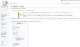 
							         Catholic school - Wikipedia								  
							    