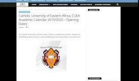 
							         Catholic University of Eastern Africa, CUEA Admission and Application ...								  
							    