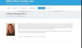 
							         Cathy Hartjoy PA-C – White River Family Care								  
							    