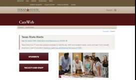
							         CatsWeb : Texas State University								  
							    