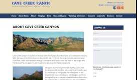 
							         Cave Creek Canyon is located on the east side of the Chiricahua ...								  
							    