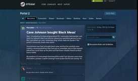 
							         Cave Johnson bought Black Mesa! :: Portal 2 General Discussions								  
							    
