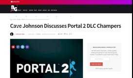 
							         Cave Johnson Discusses Portal 2 DLC Champers - BagoGames								  
							    