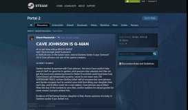 
							         CAVE JOHNSON IS G-MAN :: Portal 2 General Discussions								  
							    