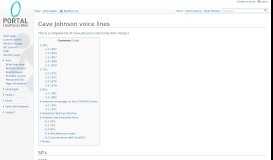 
							         Cave Johnson voice lines - Portal Wiki								  
							    