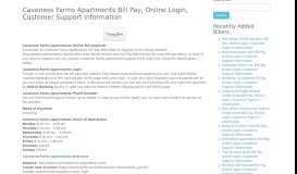 
							         Caveness Farms Apartments Bill Pay, Online Login, Customer Support ...								  
							    
