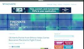 
							         CB Alerts Portal from Ethoca Helps Cartes Bancaires Merchants Fight ...								  
							    