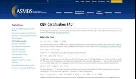 
							         CBN Certification FAQ | American Society for Metabolic and ...								  
							    