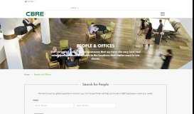 
							         CBRE People & Offices | Find a CBRE Employee or Office Location ...								  
							    
