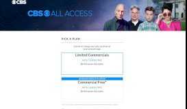 
							         CBS All Access Subscription Plans and Pricing - CBS.com								  
							    