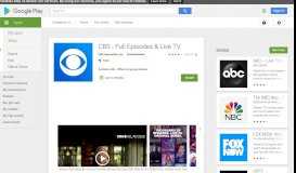 
							         CBS - Full Episodes & Live TV - Apps on Google Play								  
							    