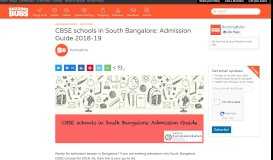 
							         CBSE Schools in South Bangalore: Admission Guide 2018-19								  
							    