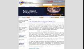 
							         CBT Direct Customer Support Information								  
							    