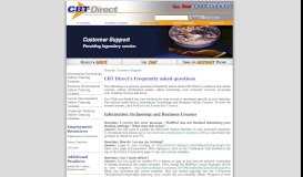 
							         CBT Direct FAQ - CBT Direct's Online Training Certification ...								  
							    