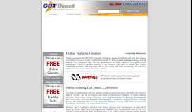 
							         CBT Direct's Online Training Certification Courses.								  
							    