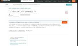 
							         CC Field on User portal in 7.5... - Spiceworks General Support ...								  
							    