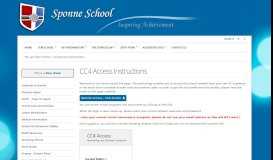 
							         CC4 Access Instructions - Sponne School								  
							    