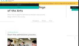 
							         CCA - Apply to California College of the Arts								  
							    