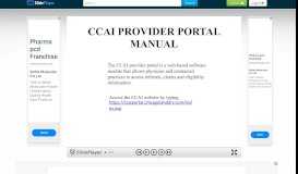 
							         CCAI PROVIDER PORTAL MANUAL - ppt download - SlidePlayer								  
							    