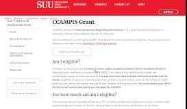 
							         CCAMPIS | Non-Traditional Student Services | SUU								  
							    
