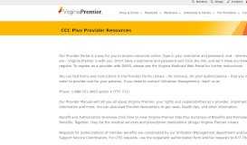 
							         CCC Plus Provider Resources | Virginia Premier								  
							    