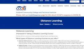 
							         CCC&TI Distance Learning								  
							    