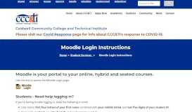 
							         CCC&TI Moodle Login Instructions								  
							    