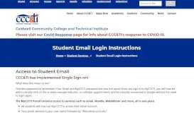 
							         CCC&TI Student Email Login Instructions								  
							    