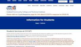 
							         CCC&TI Student Information and Links								  
							    
