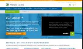 
							         CCH Axcess™ | Wolters Kluwer								  
							    