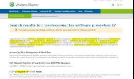 
							         CCH® ProSystem fx® Tax | Wolters Kluwer								  
							    