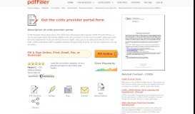 
							         Ccids Provider Portal - Fill Online, Printable, Fillable, Blank | PDFfiller								  
							    