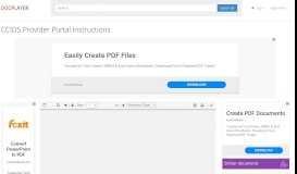 
							         CCIDS Provider Portal Instructions - PDF - DocPlayer.net								  
							    