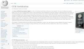 
							         CCIE Certification - Wikipedia								  
							    