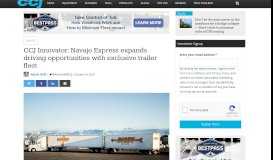 
							         CCJ Innovator: Navajo Express builds exclusive trailer fleet								  
							    