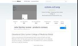 
							         Cclcm.ccf.org website. Cleveland Clinic Lerner College of Medicine ...								  
							    