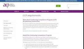 
							         CCP requirements | Alberta College of Pharmacy								  
							    