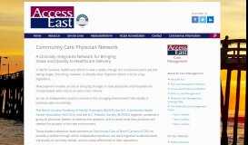 
							         CCPN Community Care Physician Network - Access East, Inc.								  
							    